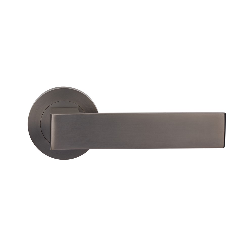 Boston Door Handle Graphite Nickel Gun Metal Finish