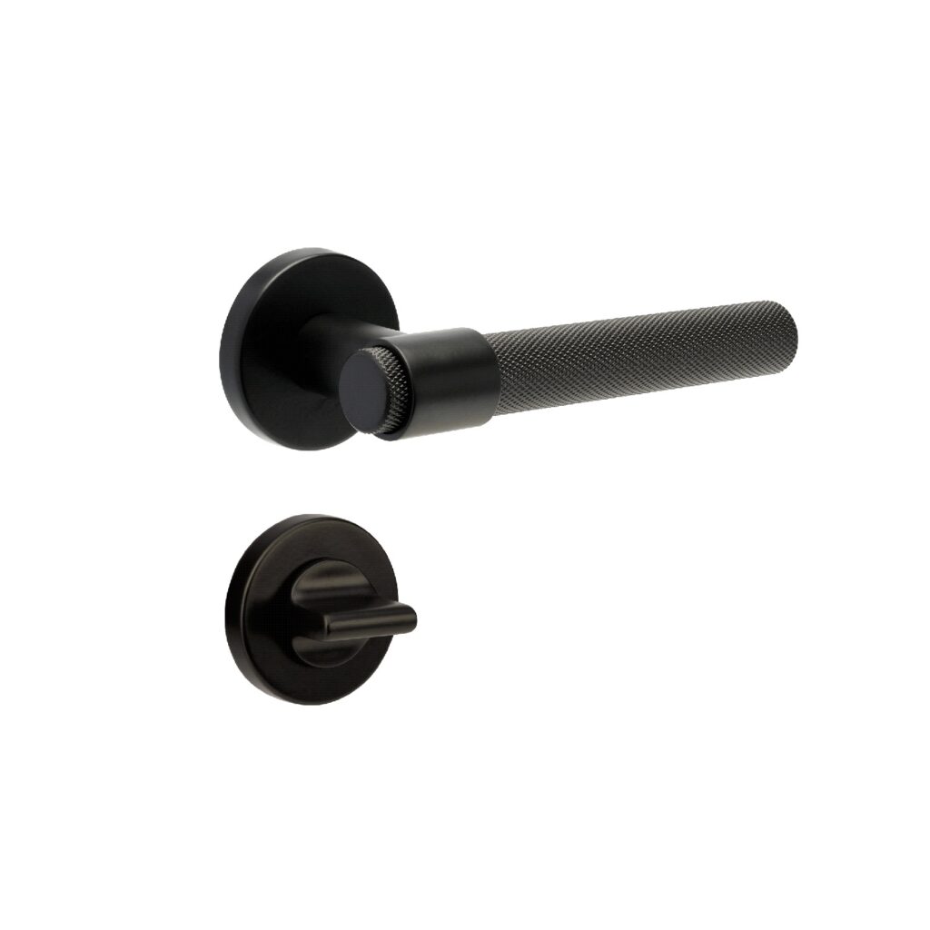 Knurled Matt Black Door Handle Hawthorn Buy Online